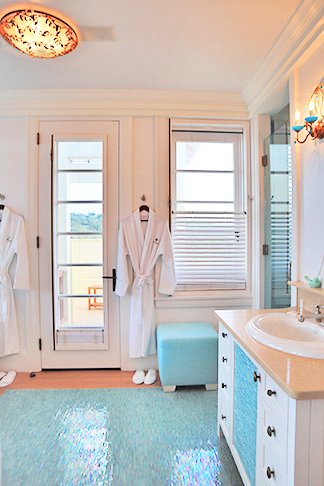 Jr master bathroom at Santosha Villa Estate on Long Bay