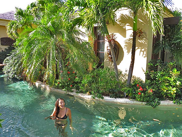 main pool that passes bird of paradise villas master suite