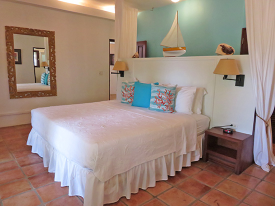 master suite inside beach palm villa at twin palms villas