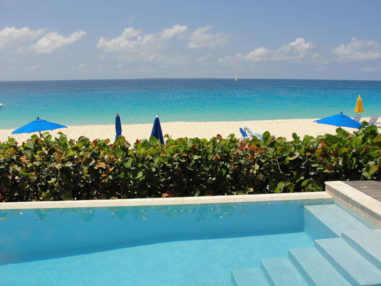 The view from Villa 1 at Meads Bay Beach Villas resort in Anguilla