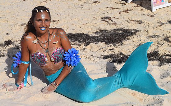 mermaid onland in anguilla