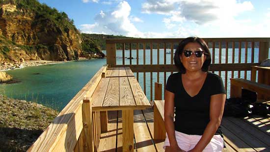 deck overlooking pelican bay anguilla