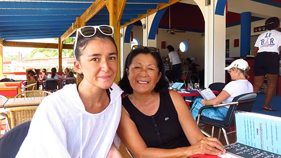 mom and yuki at le bar