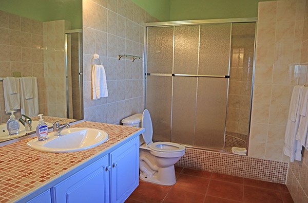 master bathroom at ocean terrace condo