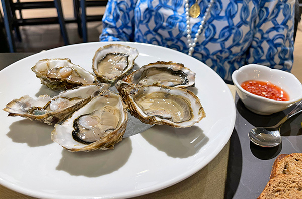 Fresh Oysters at Bacchus