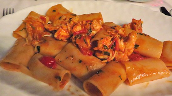 paccheri spiny lobster pasta