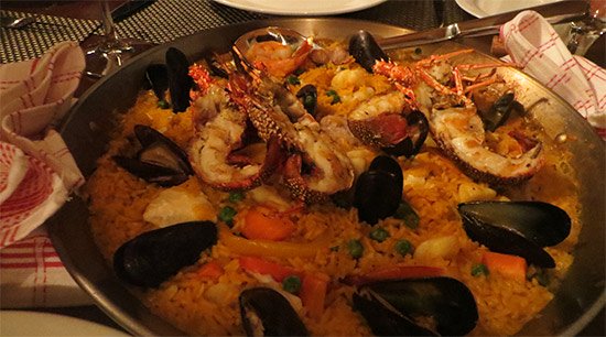 seafood paella at axa seafood house