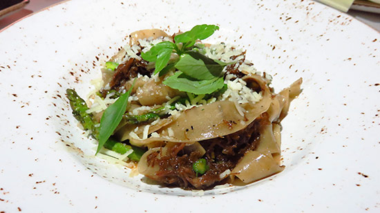 homemade pappardelle with braised short ribs at malliouhana