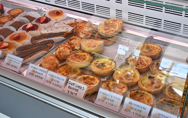 mini quiches at village bakehouse