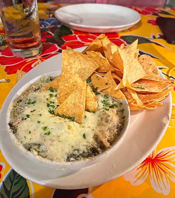 spinach dip at picante