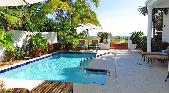 plunge pool and terrace at cuisinart