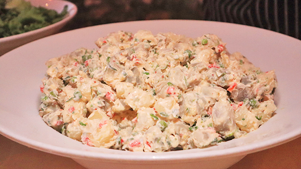 Potato Salad at Beach BBQ Buffet At Belmond Cap Juluca