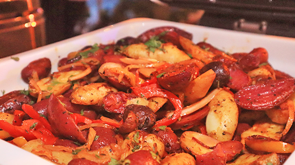 Sauteed potatoes at Beach BBQ Buffet At Belmond Cap Juluca