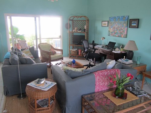 living area in an anguilla villa