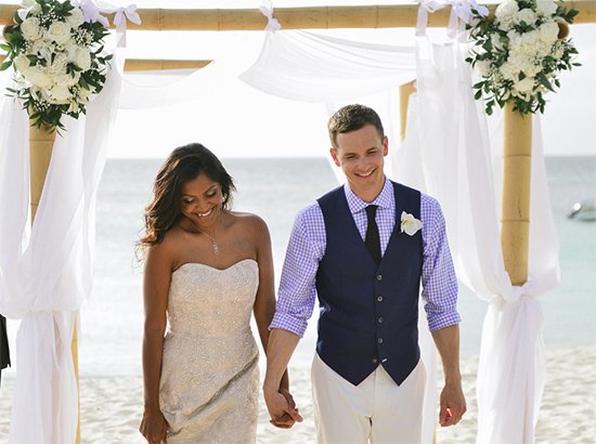 dana and james romantic beach wedding