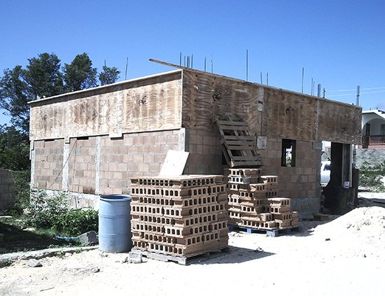 construction of tyrone home by rotary club of anguilla