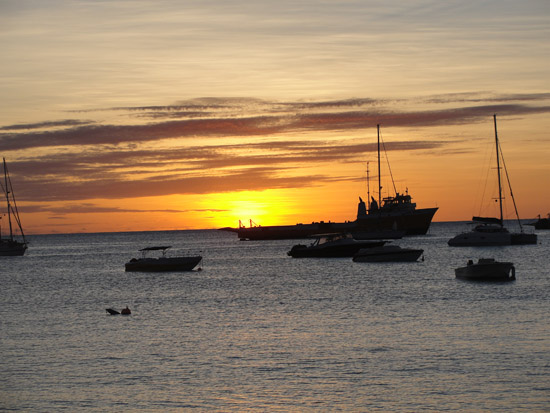 SandBar tapas restaurant in Anguilla during sunset