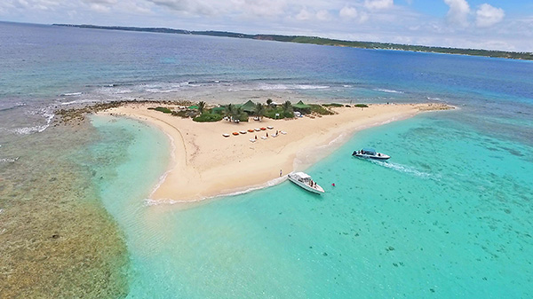 sandy island aerial