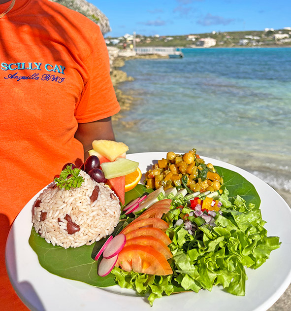 veggie meal scilly cay anguilla