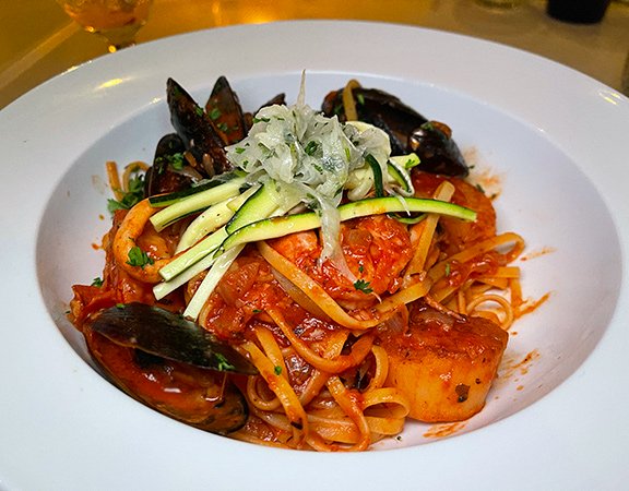 Seafood Pasta at SALT Restaurant & Bar at The Morgan Resort & Spa