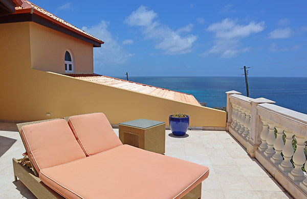 private patio on second floor of villa soleil