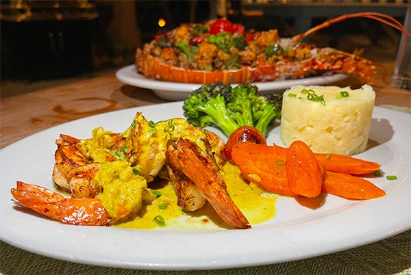 coconut curry Shrimp & Mashed potatoes