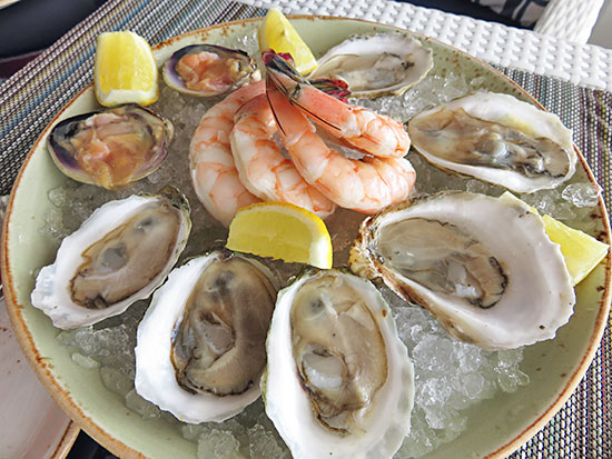 the shellfish sampler at malliouhana in anguilla