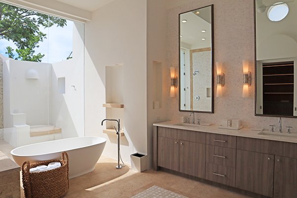 Bathroom at Sky Villa, Long Bay Villas