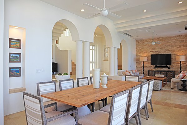 Dining room at Sky Villa, Long Bay Villas