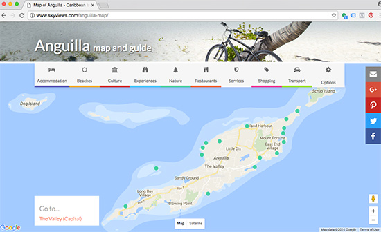 your relevant points of interest on skyviews map anguilla
