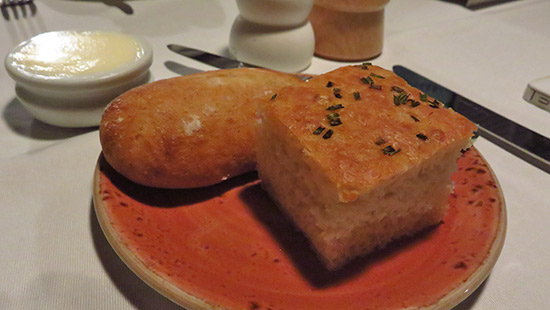 sourdough and focaccia bread at malliouhana