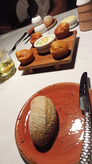 corn muffins and sourdough bread at malliouhana