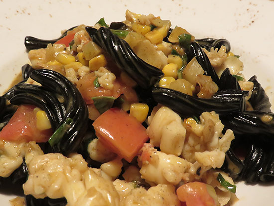 squid ink pasta at malliouhana