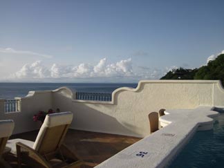 St. Lucia resorts Cap Maison terrace