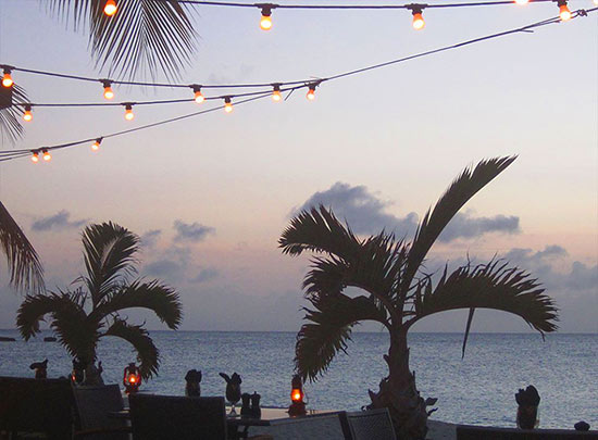 straw hat in the evening