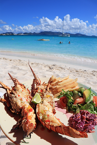 anguilla food beachside lobster