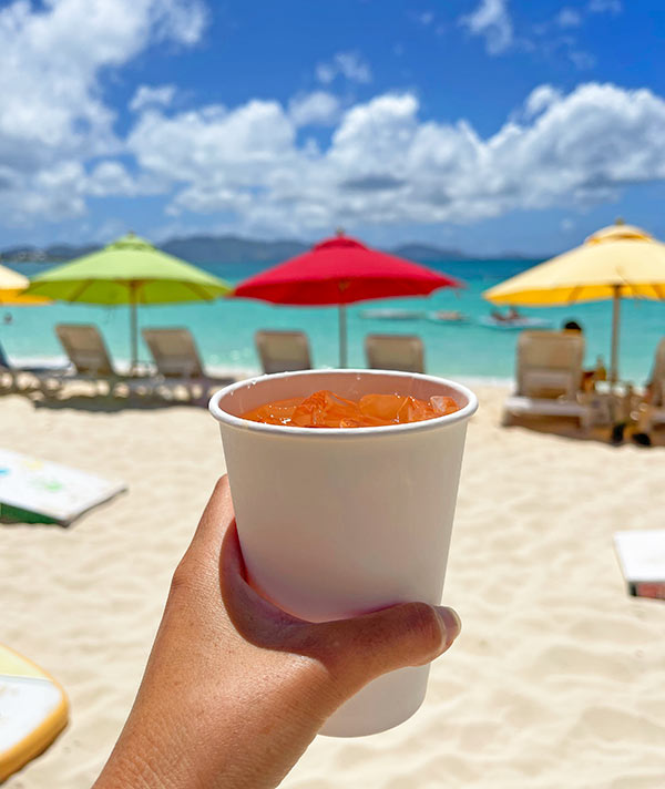 Rum Punch from Sunshine Shack beachbar N Grill