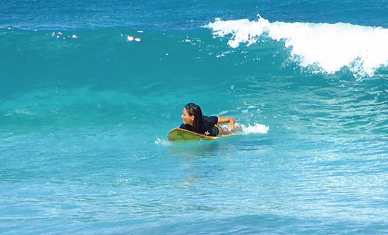 glassy little waves in tortola