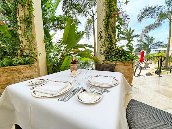 the terrace at julians tropical french bistro at quintessence