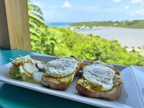 Anguilla restaurants, Tasty's POV Anguilla restaurant, Avocado Toast 