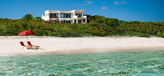 tequila sunrise villa from the beach