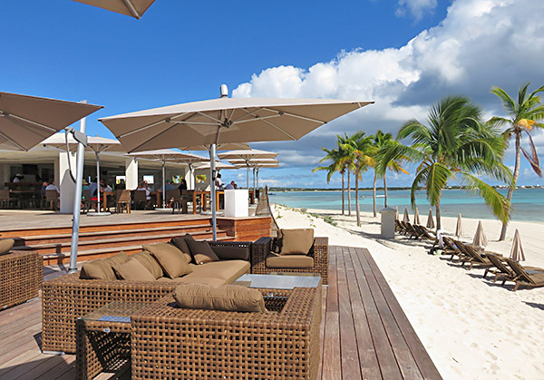 terrace at breezes restaurant on the beach