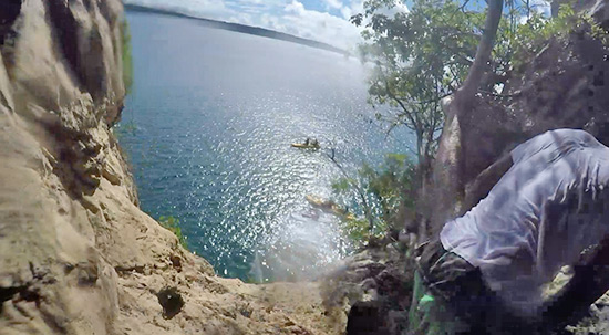 the mouth of the cave at little bay