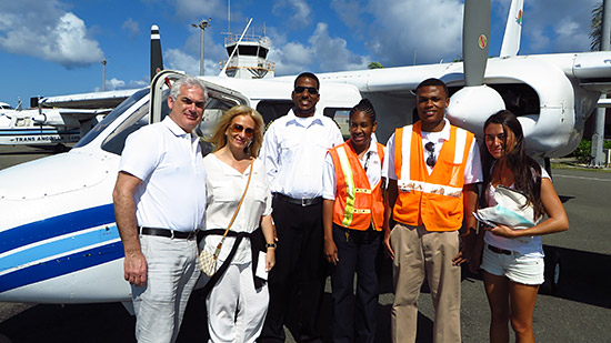 boarding the plane to st. barths