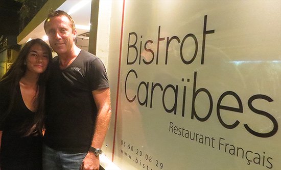 with thibault meziere the owner of bistrot caraibes