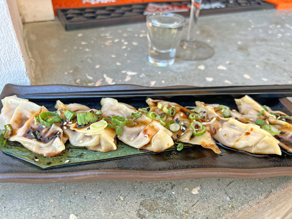 Tipsy Turtle Anguilla Restaurant Gyoza Pork Cabbage