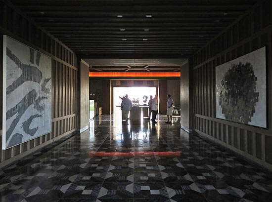 the walkway to the lobby at four seasons anguilla