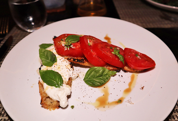 Local Tomato & Stracciatella Toast at ember