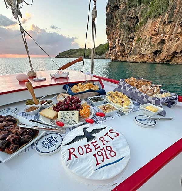 tradition sailing gourmet appetizers