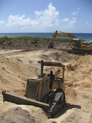 Anguilla building bulldozer